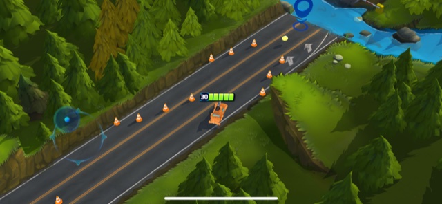 Battle Derby dodging cones on the road