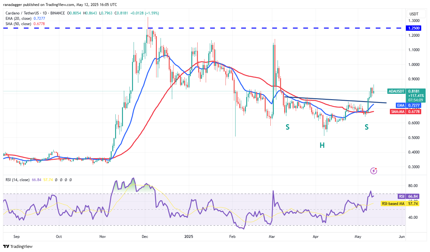 Price predictions 5/12: SPX, DXY, BTC, ETH, XRP, BNB, SOL, DOGE, ADA, SUI