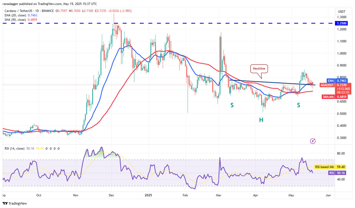Price predictions 5/19: SPX, DXY, BTC, ETH, XRP, BNB, SOL, DOGE, ADA, SUI